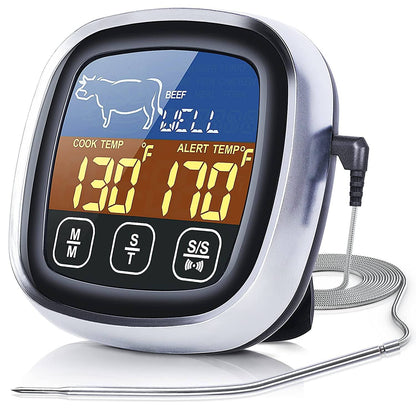 Digital Meat Thermometer for Cooking Silver __stock:200 Kitchen & Dining refund_fee:1200 Warranty