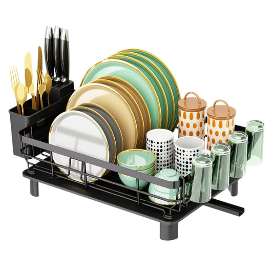 Dish Drying Rack Drain Board Utensil Holder Organizer __stock:100 Kitchen & Dining refund_fee:1200