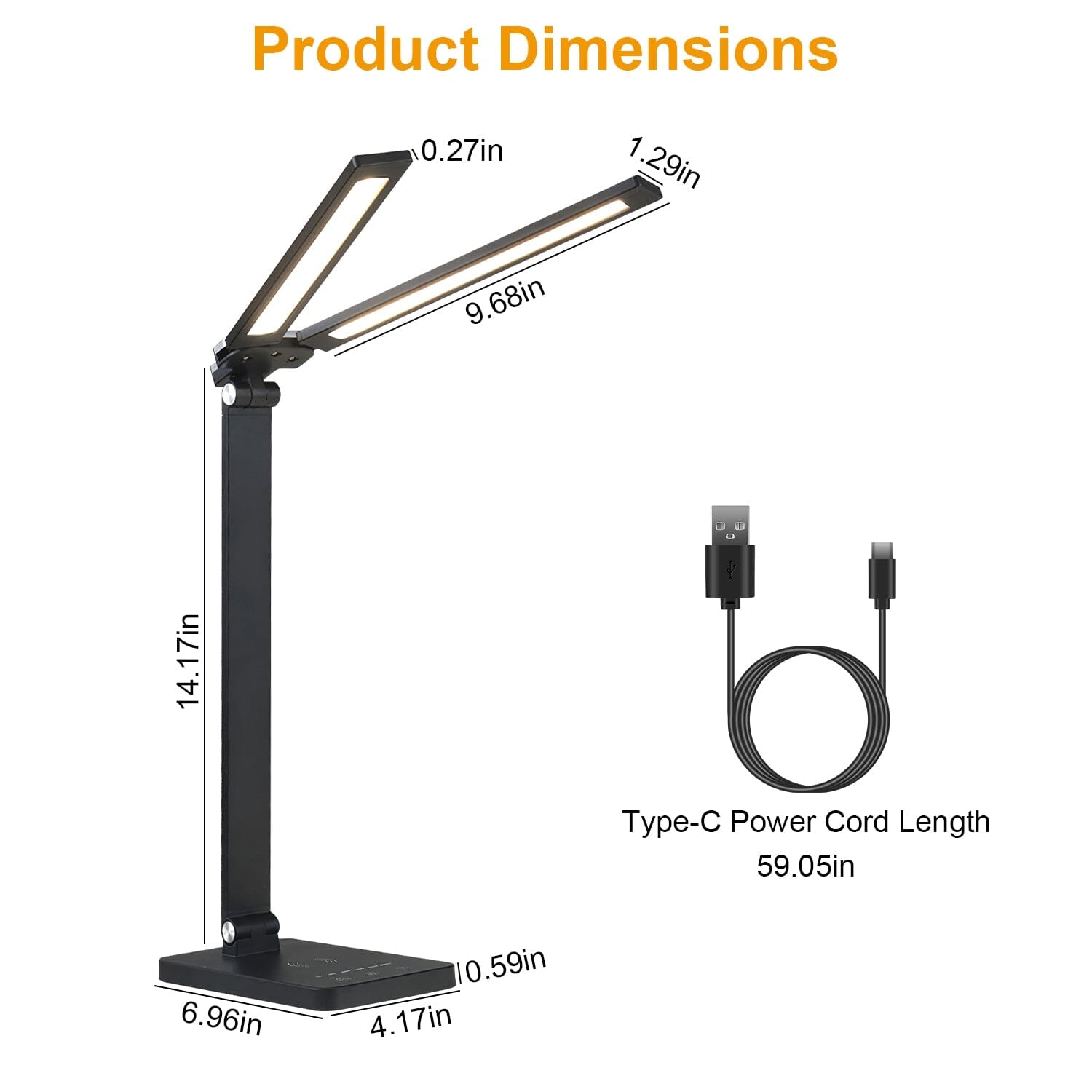 Double Head Desk Lamp with Wireless Charging USB Port __stock:50 Indoor Lighting refund_fee:1800 Warranty