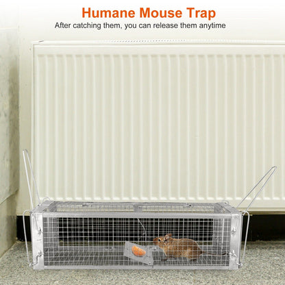 Dual Door Rat Trap Cage Humane with 2 Detachable U Shape Rod __stock:100 Low stock Pest Control refund_fee:1200 Warranty