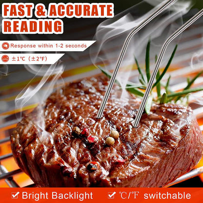 Dual Probe Digital Instant Read Food Thermometer __stock:150 Kitchen & Dining refund_fee:1200 Warranty