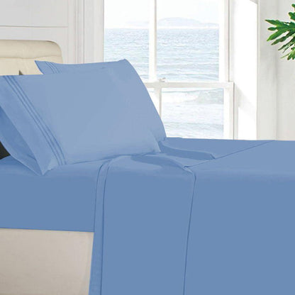 Egyptian Quality 100 GSM Microfiber Sheet Set Light Blue __label2:BOGO 30% OFF __stock:50 Bedding refund_fee:1200