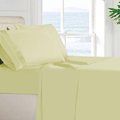 Egyptian Quality 100 GSM Microfiber Sheet Set Vanilla __label2:BOGO 30% OFF __stock:50 Bedding refund_fee:1200