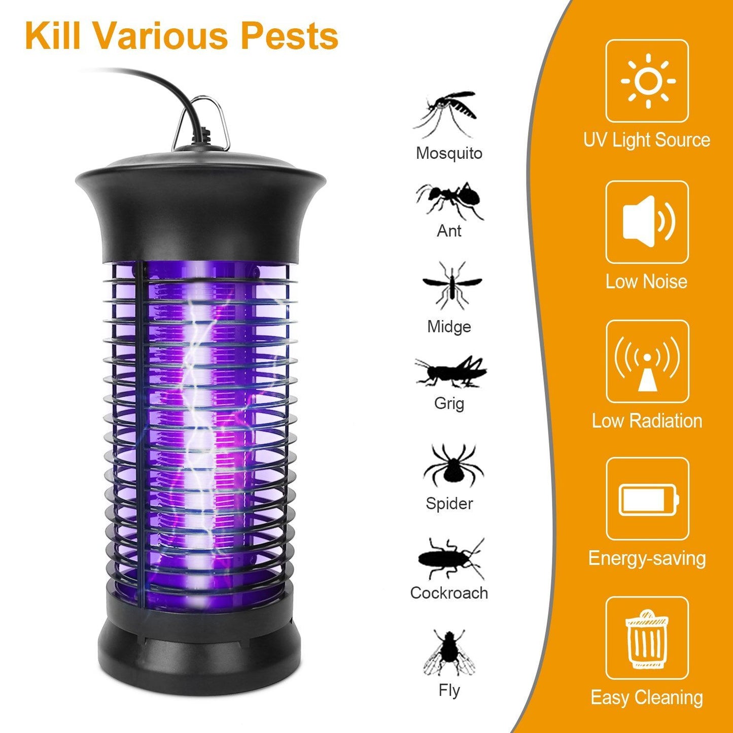 Electric Bug Zapper Mosquito Killer Pest Control refund_fee:1800 Warranty