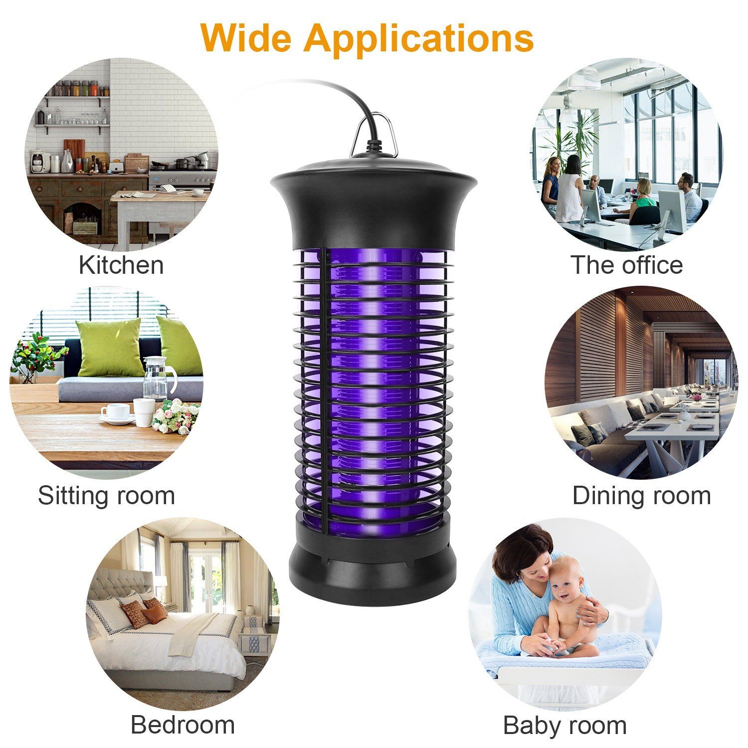 Electric Bug Zapper Mosquito Killer Pest Control refund_fee:1800 Warranty