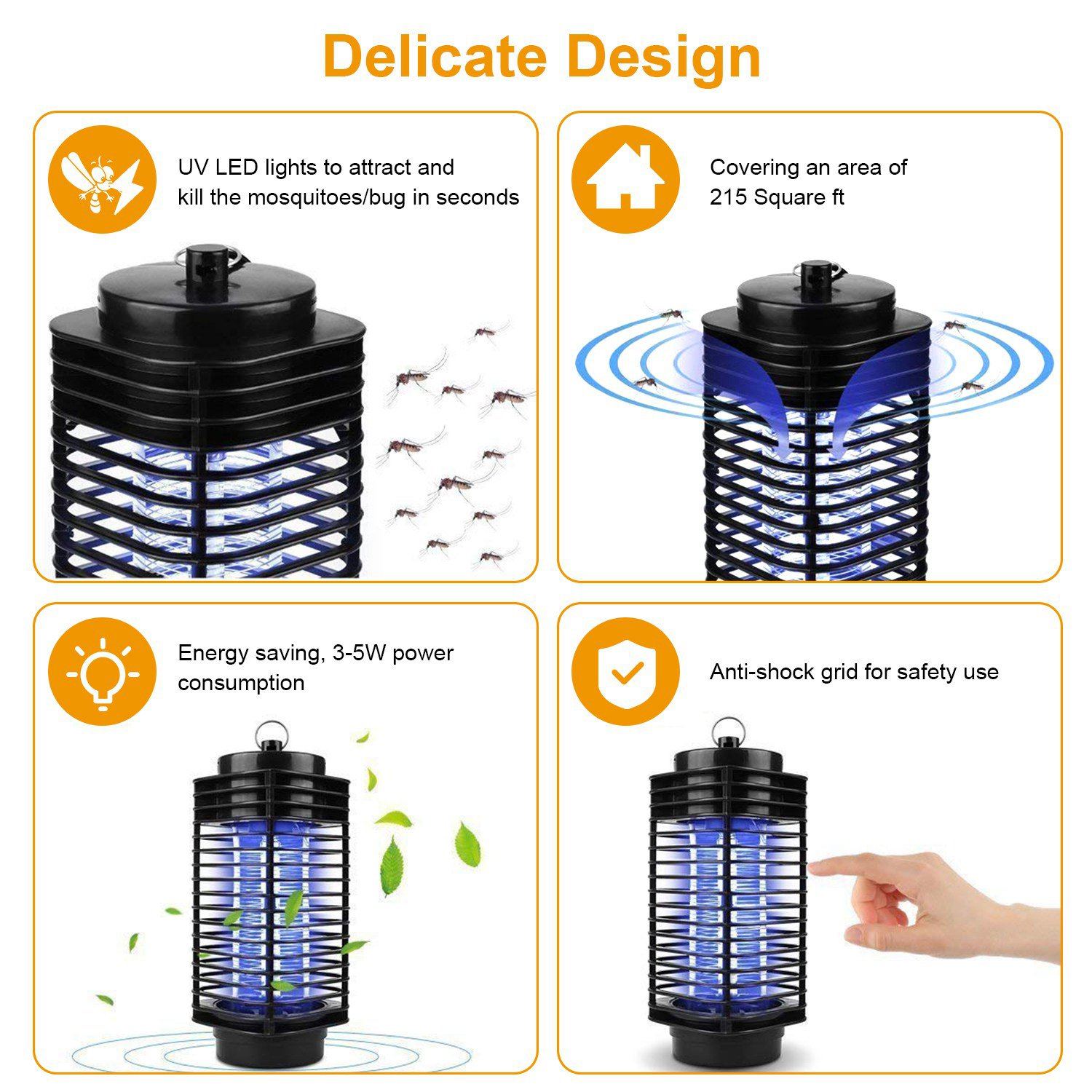 Electric Bug Zapper UV Light Flying Zapper Insect Killer Lamp __stock:400 Pest Control refund_fee:1200 Warranty