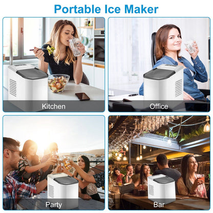 Electric Countertop Ice Make with Ice Scoop Basket Self Cleaning __stock:50 Kitchen & Dining Low stock refund_fee:2800 Warranty