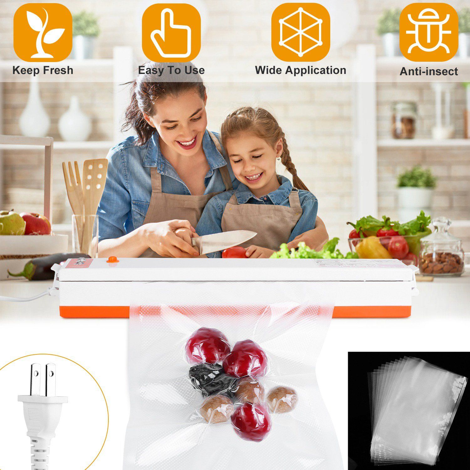 Electric Food Vacuum Sealer Machine Kitchen & Dining refund_fee:1200