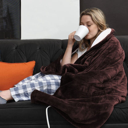 Electric Heated Flannel Throw Blanket __label2:BOGO 30% OFF __stock:50 Bedding Low stock refund_fee:1800