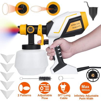 Electric Paint Sprayer HVLP with Different Spray Patterns 1200ML Detachable Container __stock:50 Home Improvement Low stock refund_fee:1800 Warranty