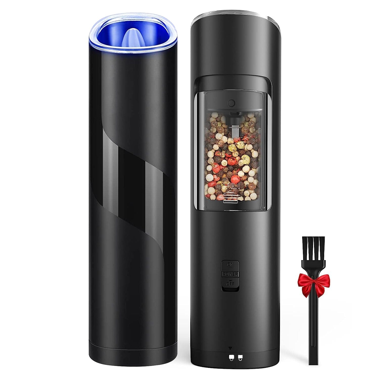 Electric Salt and Pepper Grinder LED Indicator Adjustable Coarseness __stock:50 Kitchen & Dining refund_fee:1200 Warranty