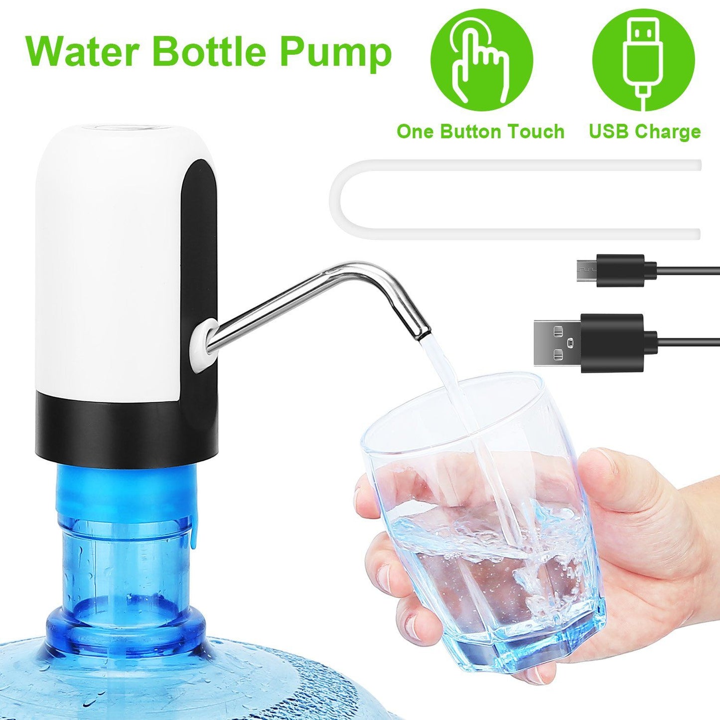 Electric Water Bottle Dispenser Rechargeable Automatic Drinking Water Bottle Pump Kitchen & Dining refund_fee:800 Warranty