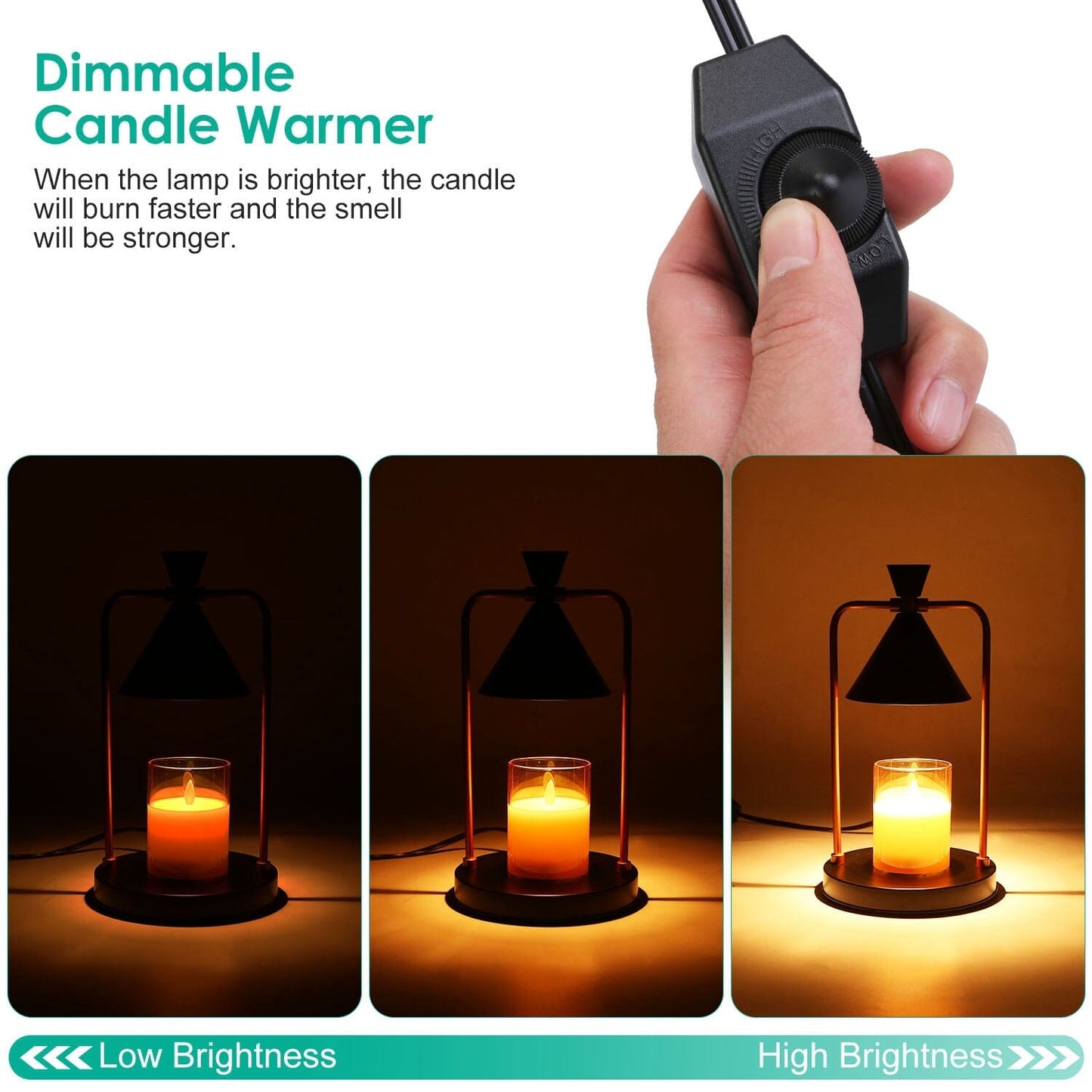 Electric Wax Melt Warmer Lamp Dimmable with 2 GU10 Bulbs __stock:50 Indoor Lighting Low stock refund_fee:1200 Warranty