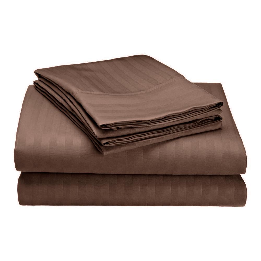 Embossed Microfiber Sheets Chocolate __label2:BOGO 30% OFF Bedding refund_fee:800