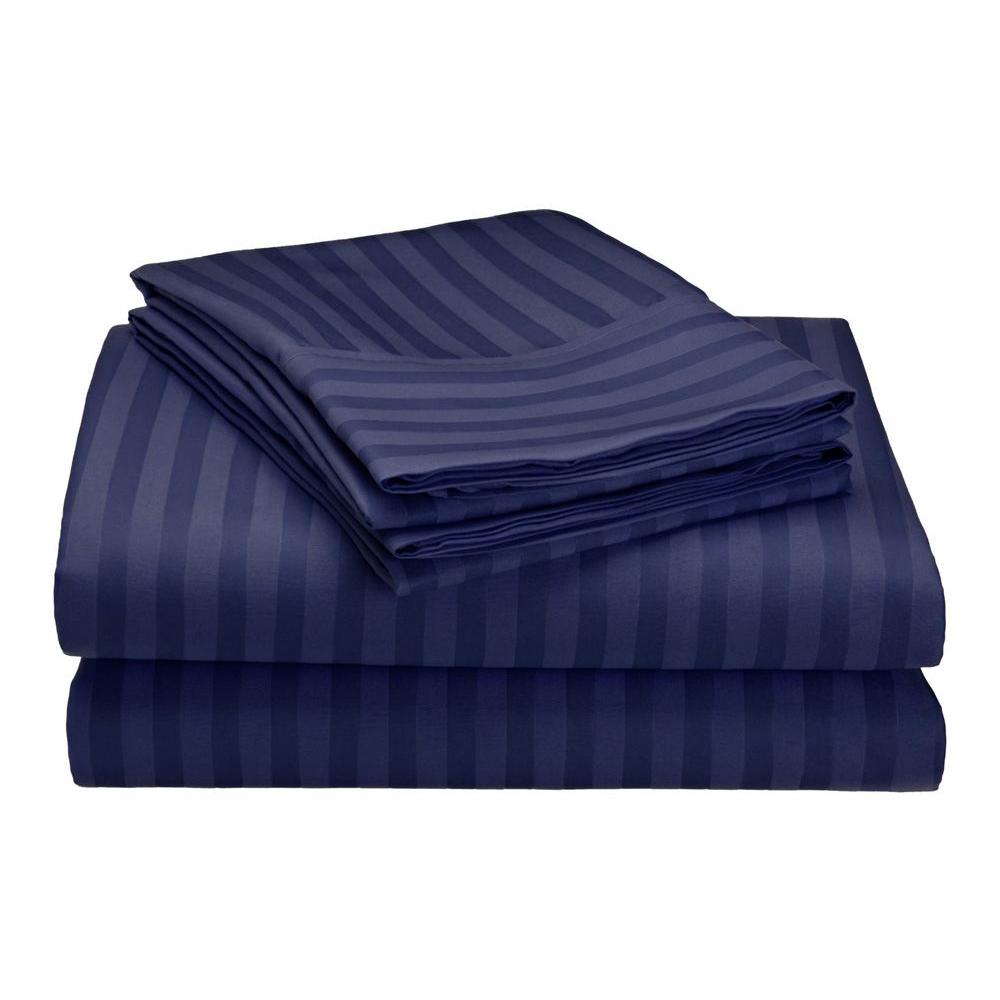 Embossed Microfiber Sheets Navy __label2:BOGO 30% OFF Bedding refund_fee:800