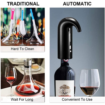 Eravino Electric Wine Aerator, Electric Wine Pourer Dispenser __stock:500 Kitchen & Dining refund_fee:1200 Warranty