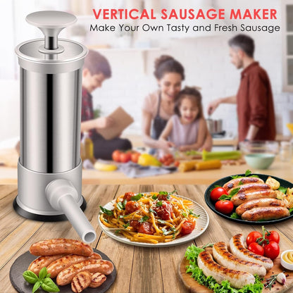 🔥Last Day Promotion - 49% OFF - Sausage Stuffer with 4 Different Sizes Stuffing Tubes Kitchen & Dining