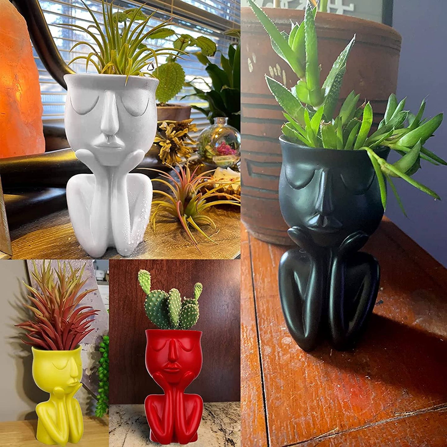 Face Flower Pot Head Planter __stock:350 Garden & Patio refund_fee:1200 show-color-swatches