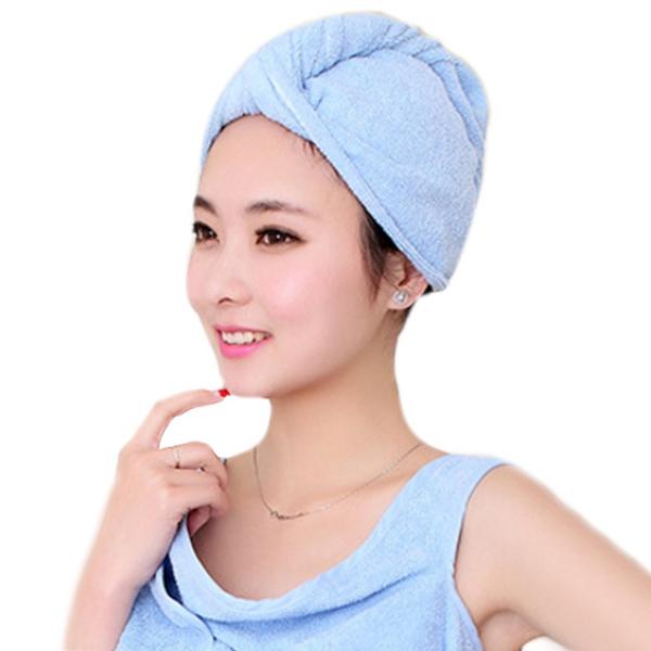 Fashion Women Microfiber Dry Hair Towel Blue __stock:500 Bath refund_fee:800 show-color-swatches