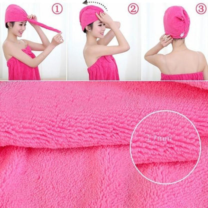 Fashion Women Microfiber Dry Hair Towel __stock:500 Bath refund_fee:800 show-color-swatches