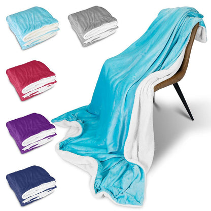 Fleece Throw Blanket Flannel Bed Cover __label2:BOGO 30% OFF __stock:50 Bedding refund_fee:1800 show-color-swatches