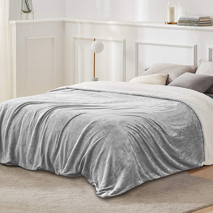 Fleece Throw Blanket Flannel Bed Cover __label2:BOGO 30% OFF __stock:50 Bedding refund_fee:1800 show-color-swatches