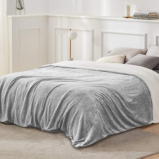 Fleece Throw Blanket Flannel Bed Cover __label2:BOGO 30% OFF __stock:50 Bedding refund_fee:1800 show-color-swatches