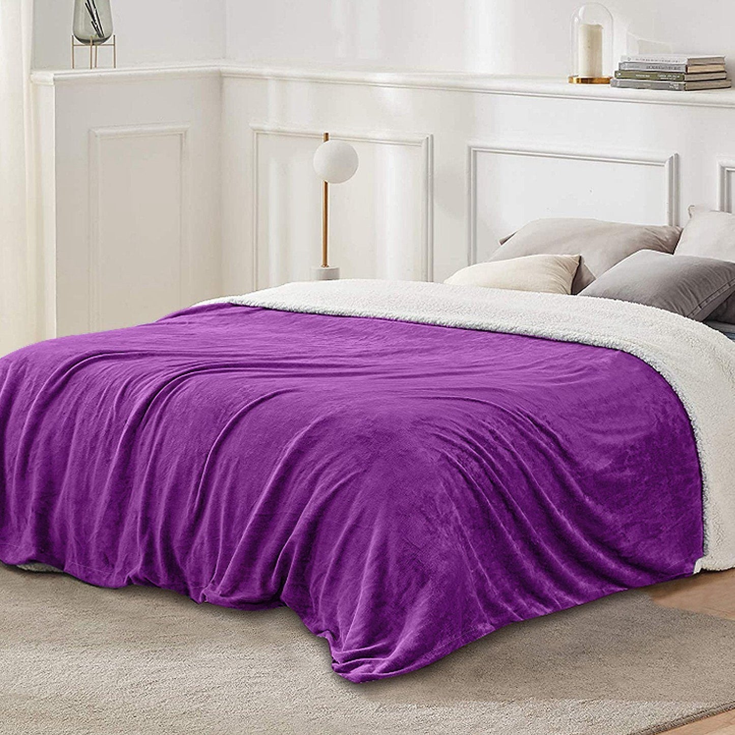 Fleece Throw Blanket Flannel Bed Cover __label2:BOGO 30% OFF __stock:50 Bedding refund_fee:1800 show-color-swatches