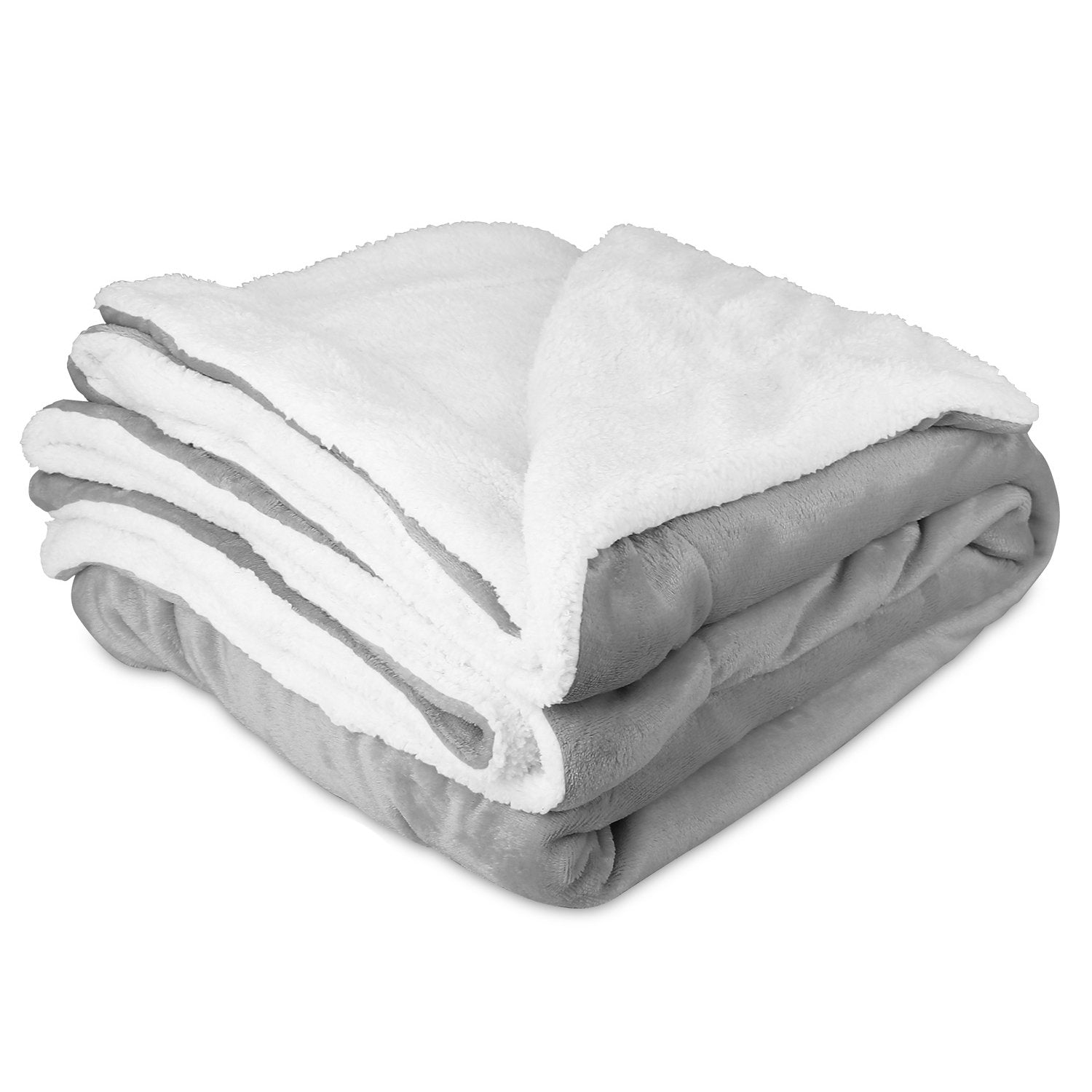 Fleece Throw Blanket Flannel Bed Cover Gray __label2:BOGO 30% OFF __stock:50 Bedding refund_fee:1800 show-color-swatches