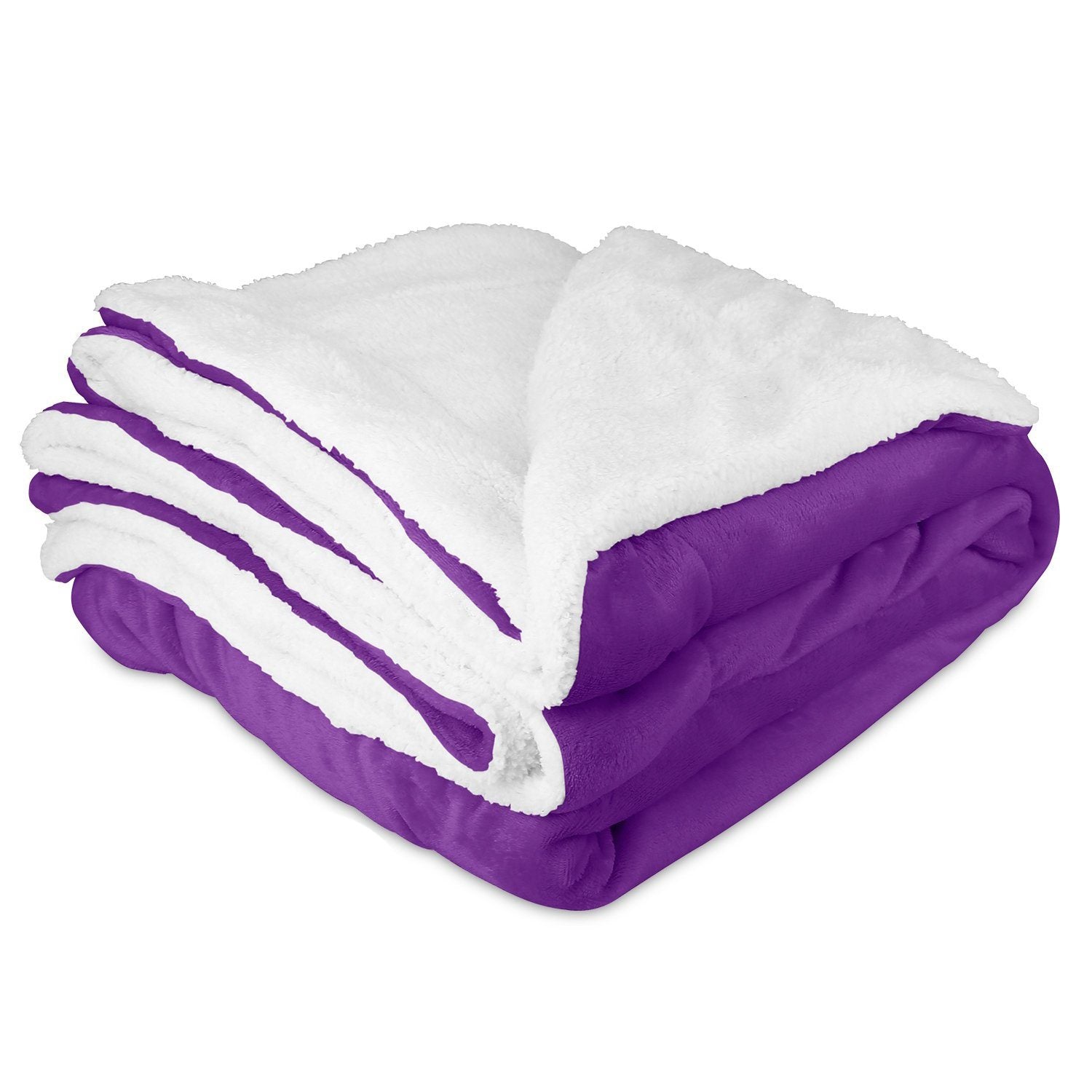 Fleece Throw Blanket Flannel Bed Cover Plum __label2:BOGO 30% OFF __stock:50 Bedding refund_fee:1800 show-color-swatches