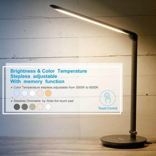 Foldable AC LED Desk Table Lamp Adjustable Touch Reading USB Rechargeable Port Indoor Lighting Low stock refund_fee:1200 Warranty