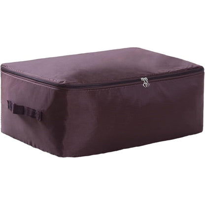 Foldable Clothes Quilt Storage Bag Portable Luggage Coffee __stock:200 Closet & Storage refund_fee:800