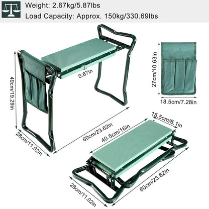 Foldable Garden Kneeler Seat with Kneeling Soft Cushion Pad __stock:100 Garden & Patio refund_fee:1200