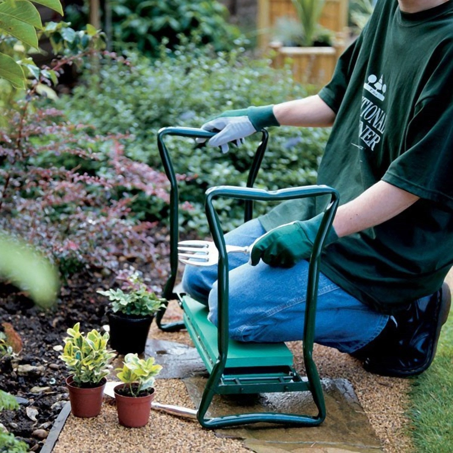 Foldable Garden Kneeler Seat with Kneeling Soft Cushion Pad __stock:100 Garden & Patio refund_fee:1200