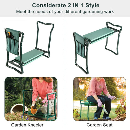 Foldable Garden Kneeler Seat with Kneeling Soft Cushion Pad __stock:100 Garden & Patio refund_fee:1200