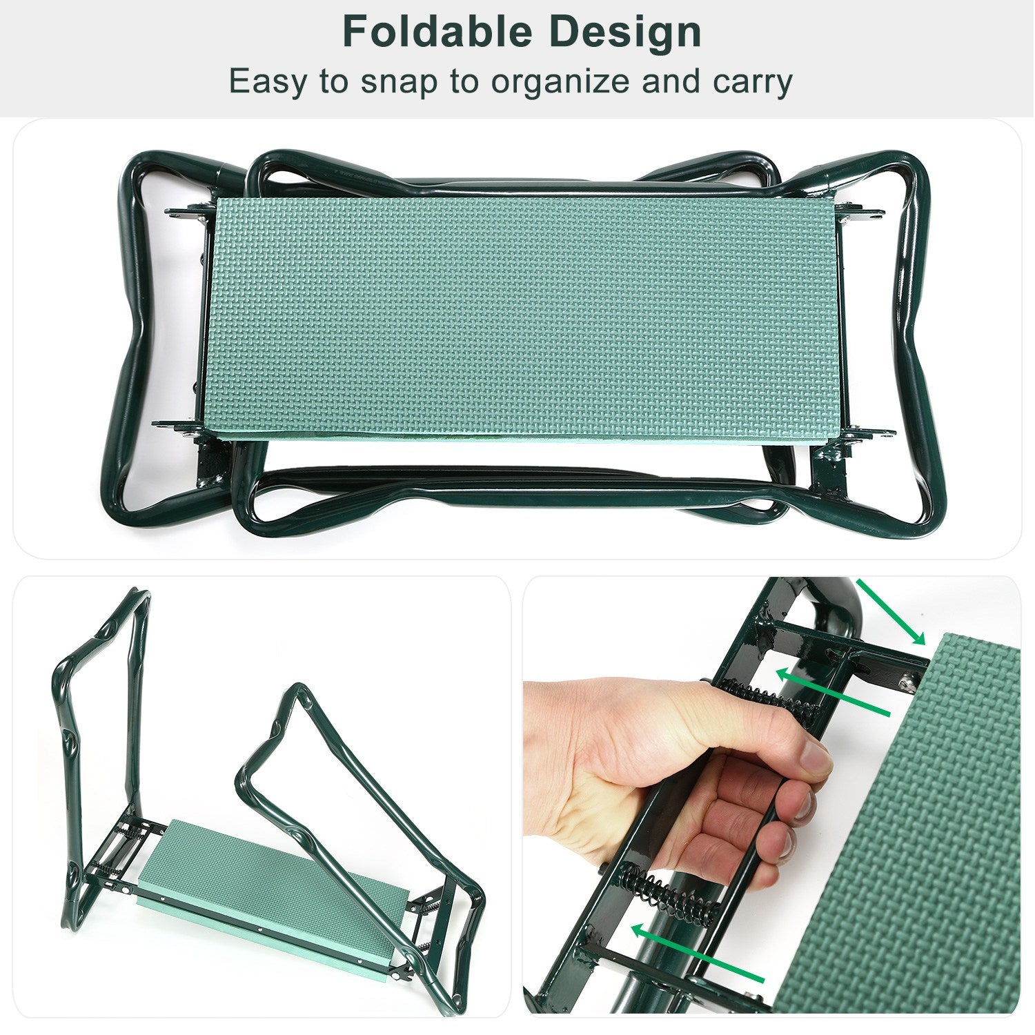 Foldable Garden Kneeler Seat with Kneeling Soft Cushion Pad __stock:100 Garden & Patio refund_fee:1200