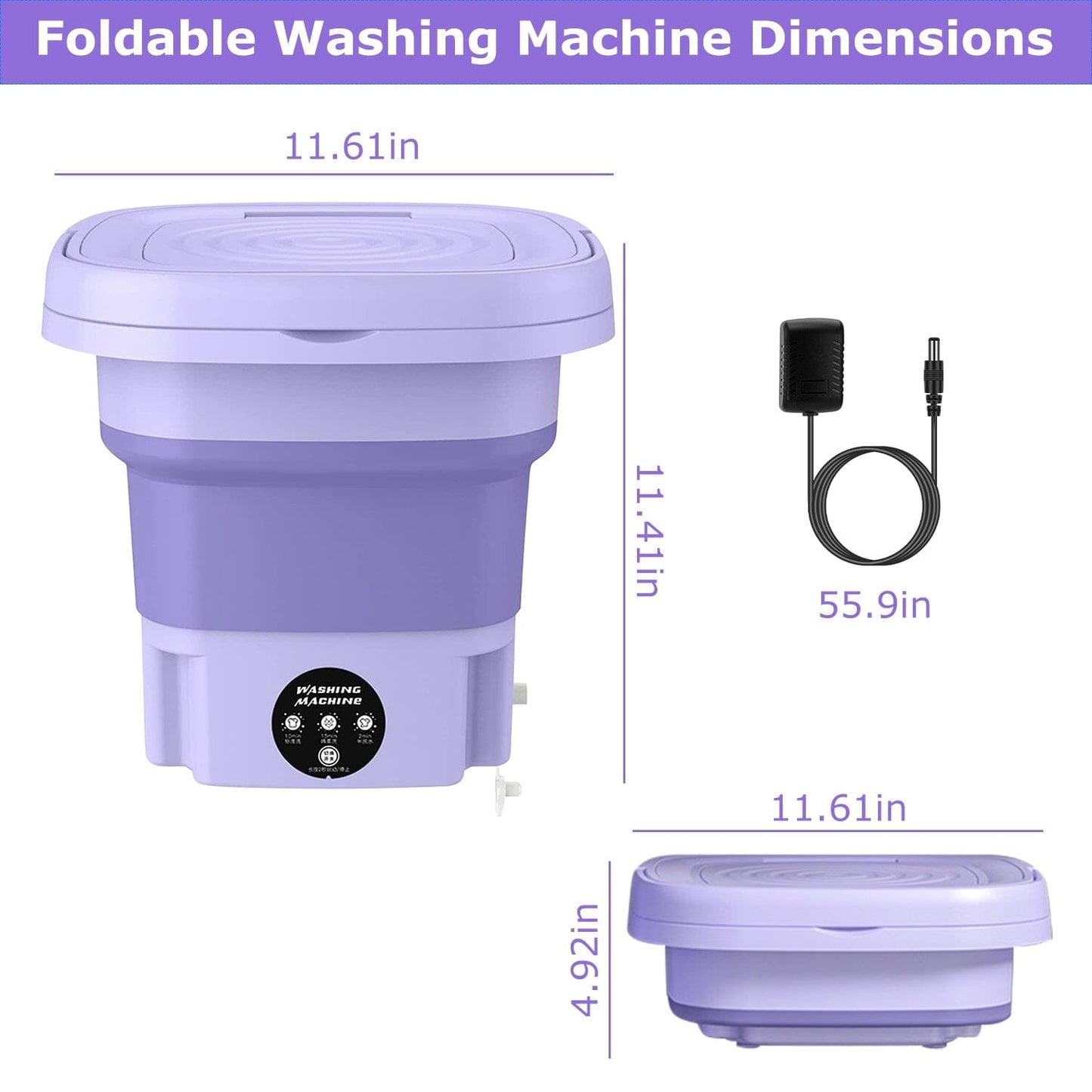 Foldable Laundry Machine with Detachable Drain Basket __stock:50 Household Appliances refund_fee:1800 Warranty