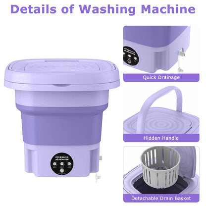 Foldable Laundry Machine with Detachable Drain Basket __stock:50 Household Appliances refund_fee:1800 Warranty