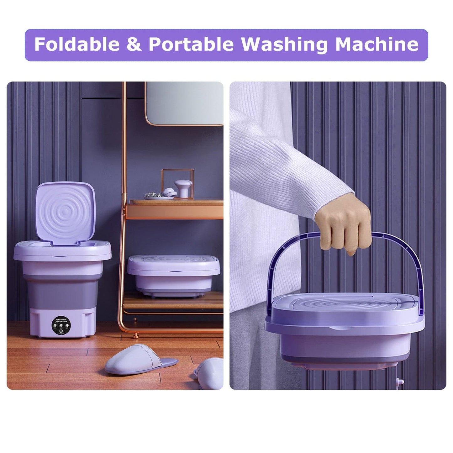 Foldable Laundry Machine with Detachable Drain Basket __stock:50 Household Appliances refund_fee:1800 Warranty