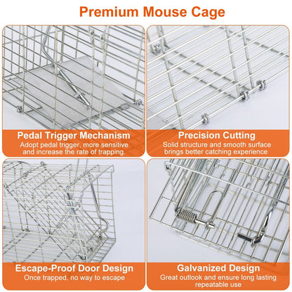 Foldable Rat Trap Cage Humane Live Rodent Trap Cage __stock:50 Low stock Pest Control refund_fee:1200 Warranty