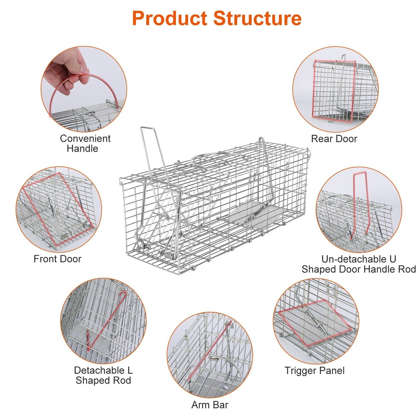 Foldable Rat Trap Cage Humane Live Rodent Trap Cage __stock:50 Low stock Pest Control refund_fee:1200 Warranty