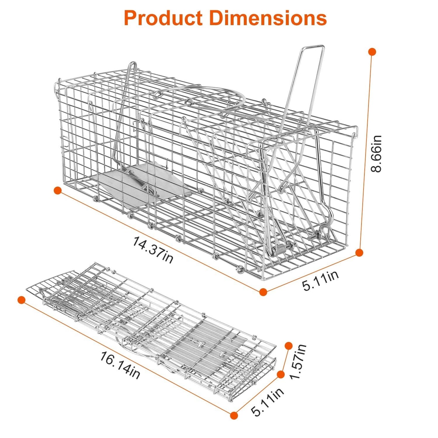 Foldable Rat Trap Cage Humane Live Rodent Trap Cage __stock:50 Low stock Pest Control refund_fee:1200 Warranty