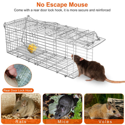 Foldable Rat Trap Cage Humane Live Rodent Trap Cage __stock:50 Low stock Pest Control refund_fee:1200 Warranty