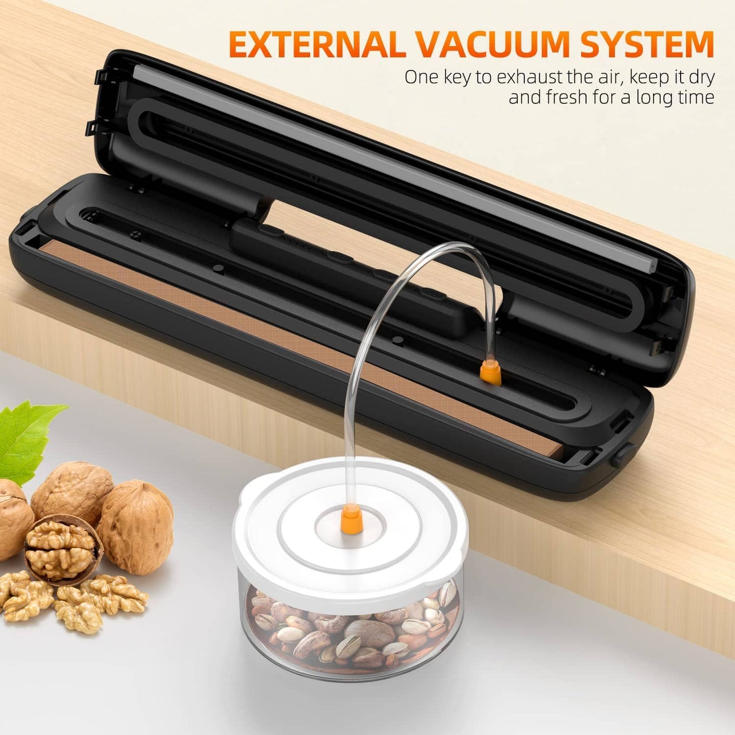 Food Vacuum Sealer Automatic Air Sealing System __stock:200 Kitchen & Dining refund_fee:1800 Warranty