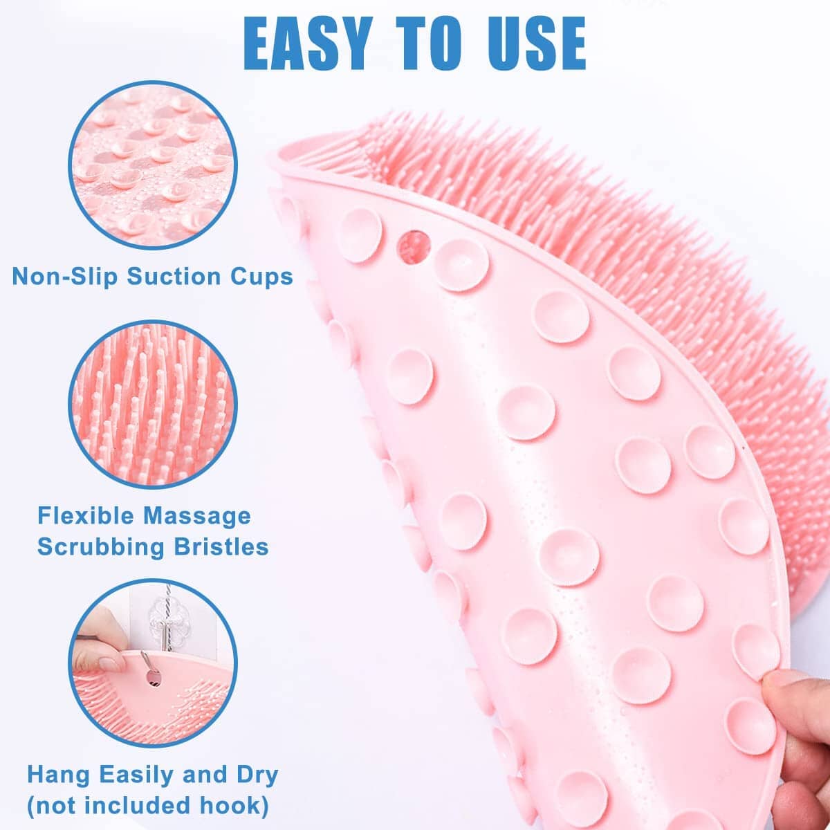 Foot Scrubber Back Brush Bathroom Massager __stock:200 Bath refund_fee:800