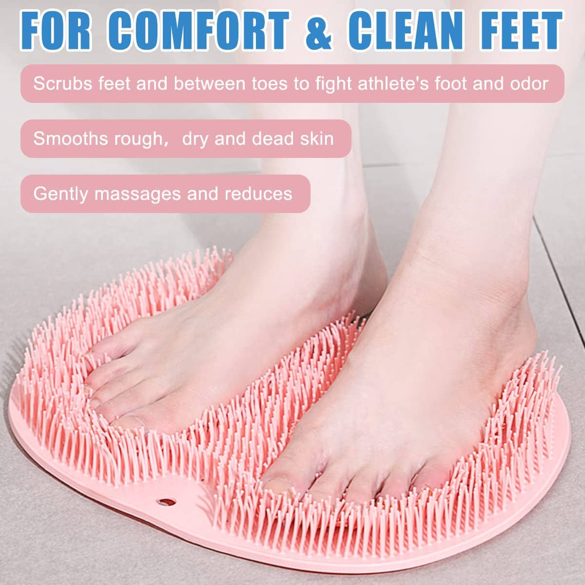 Foot Scrubber Back Brush Bathroom Massager __stock:200 Bath refund_fee:800