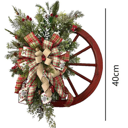 Front Door Wooden Vintage Winter Decorative Christmas Wreath __stock:200 Holiday Decor & Apparel refund_fee:1200