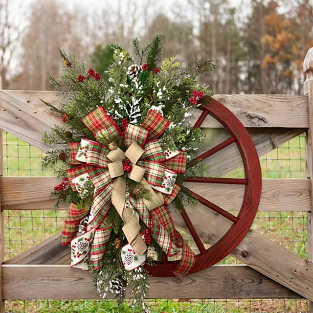 Front Door Wooden Vintage Winter Decorative Christmas Wreath __stock:200 Holiday Decor & Apparel refund_fee:1200