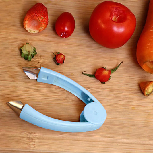 Fruit and Vegetable Stem Remover Strawberry Tomato Potato Pineapple Carrot Huller Corer Tweezers Tool Kitchen Gadget __stock:1000 Kitchen & Dining refund_fee:800