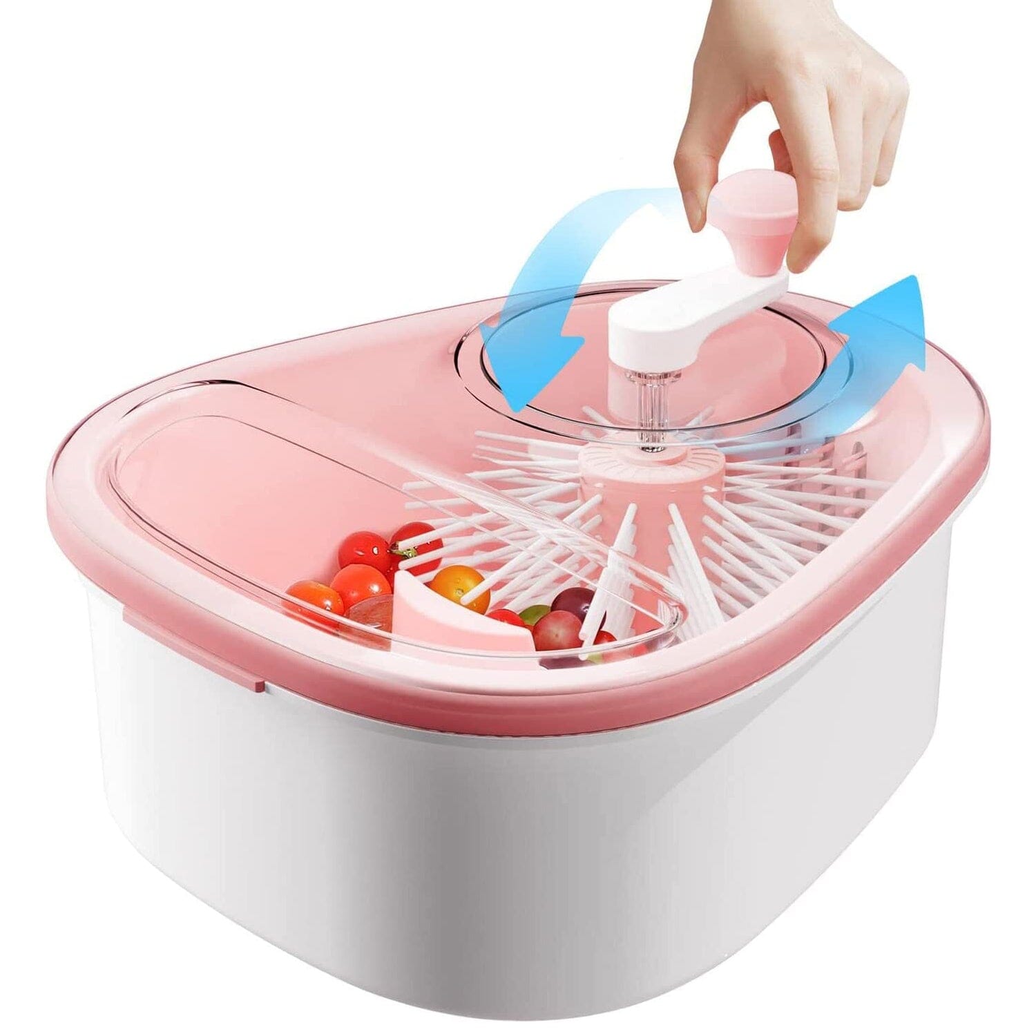 Fruit, Vegetable Manual Washing Spinner with Brush Hand Crank __stock:50 Kitchen & Dining Low stock refund_fee:1800